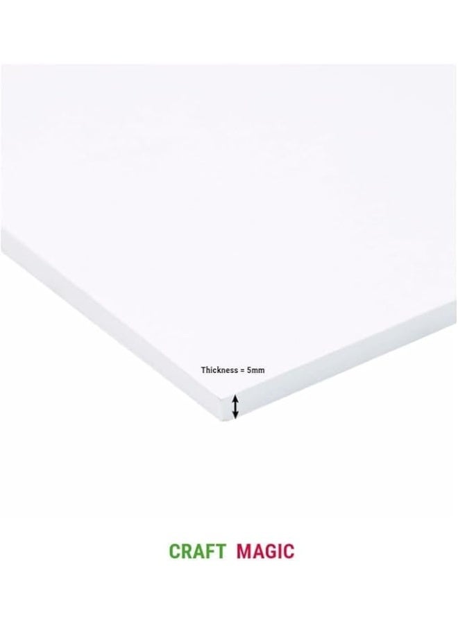 كرافت ماجيك لوح فوم أسود مزدوج الوجه بحجم A3 بسماكة 5 مم (42 × 29.7 سم) – عبوة من 4 أوراق بوليسترين لصنع النماذج، تركيب الصور، العروض التقديمية، الفنون والحرف، المدرسة والمكتب - Image 3